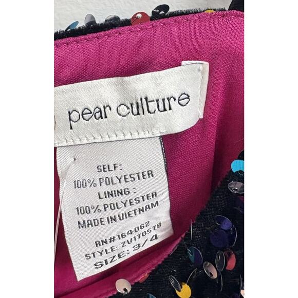Pear Culture Multi-Colored Sequined Mini Dress Size 3/4 - Picture 3 of 7